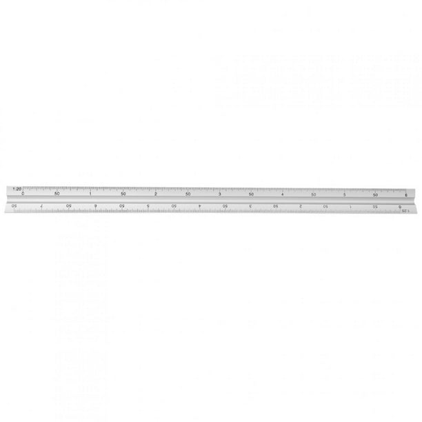LYUMO 30cm Triangular Scale Ruler Aluminum Alloy Multifunctional