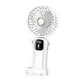 thumbnail image 4 of Ventilador portátil recargable, ligero, plegable a 90 grados, recargable por USB, ventilador de mano, ventilador personal para viajes en interiores. Blanco, 4 of 9