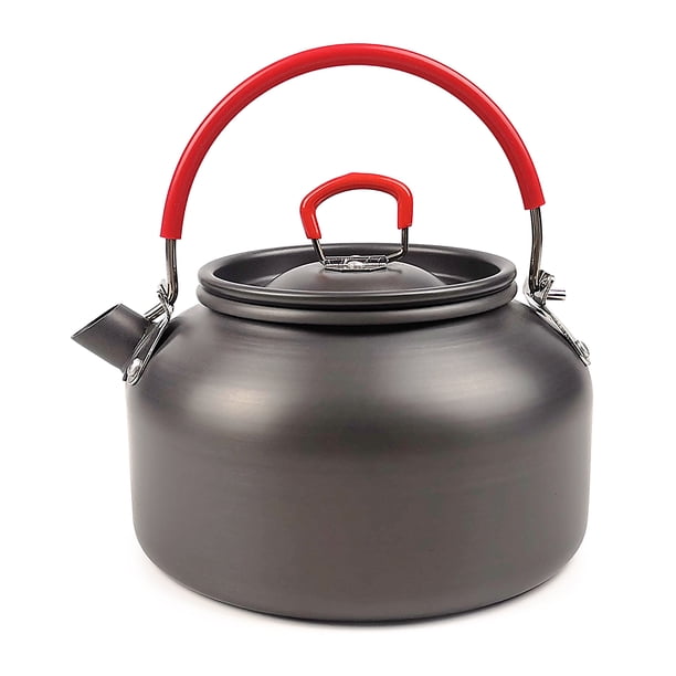 Tetera de aluminio ligera para exteriores de 0,8 l, tetera, cafetera con transporte