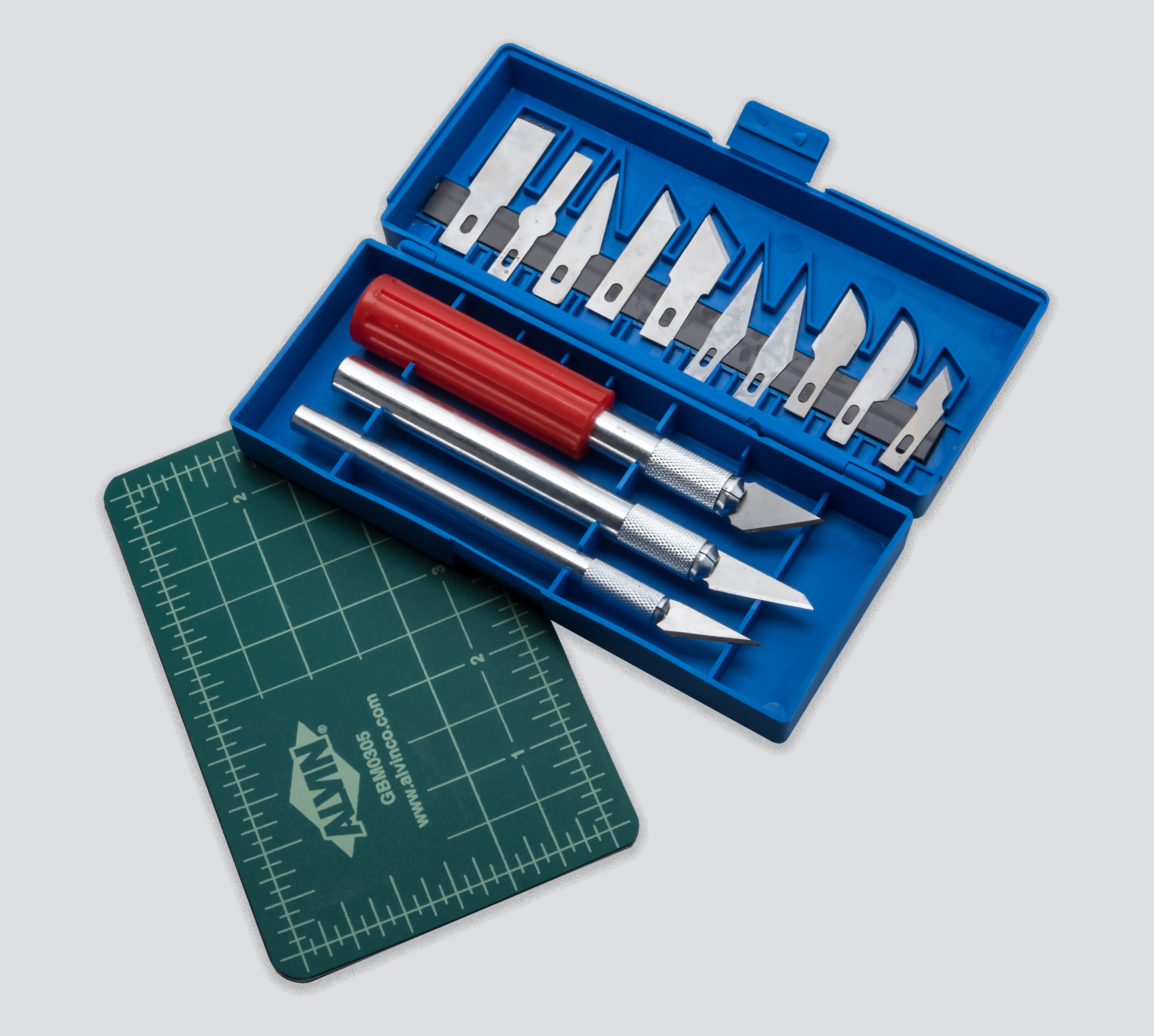 AMX3d 3D Print CleanUp Tool Kit 17 Piece knife set with SelfHealing