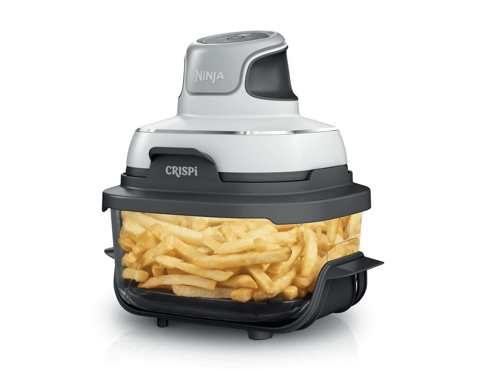 Restored Ninja Crispi Glass Air Fryer 4-Qt, 3-in-1, Air Fry Recrisp, Portable, Dishwasher Safe, FN090 White (Refurbished)