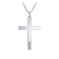 thumbnail image 1 of Collier Croix Classique Gravable pour Homme, 1 of 5