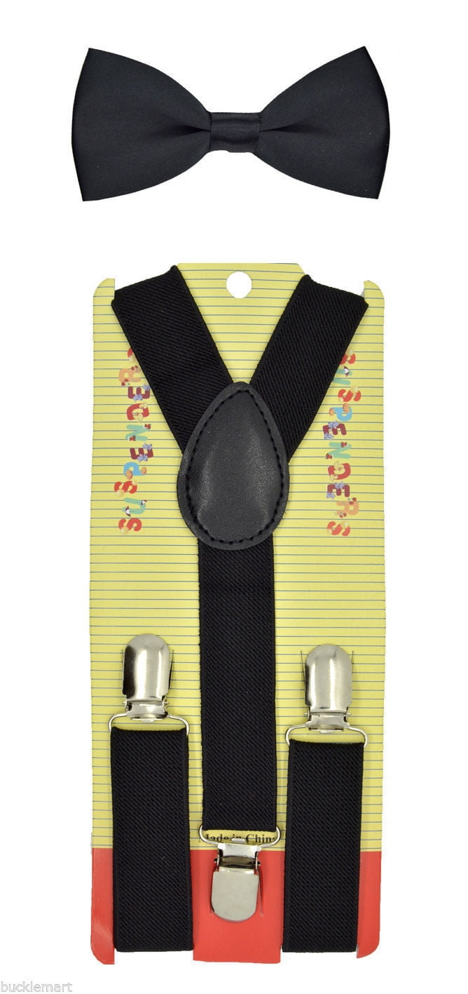 SUSPENDER SET KIDS UNISEX DRESS UP WEDDING NEW BOYS MAROON MATCHING BOW TIE
