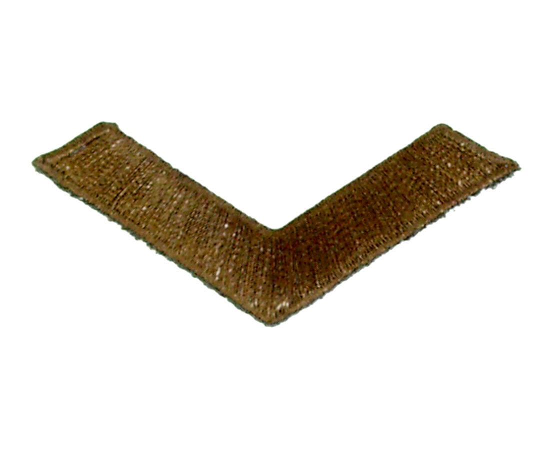 NEW Martial Arts Iron-On Chevron Patches Belt Promotion Patch (Brown, 5 pcs)
