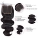 thumbnail image 3 of Extensiones de cabello humano Natural brasileño, mechones ondulados con cierre de encaje 4x4, 3/4 unidades, 3 of 5