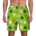 thumbnail image 3 of Uemuo St Patrick's Day7 Pattern Mens Swim Trunks Quick Dry Board Shorts with Mesh Lining, Stretch Beach Shorts Quick Dry No-Chafing Board Shorts-Small, 3 of 9