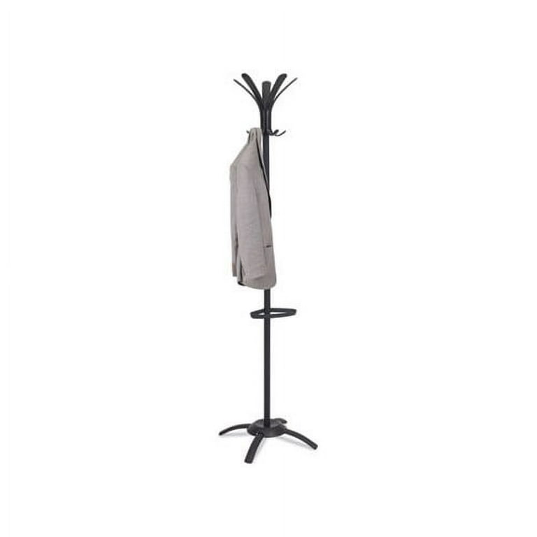 CLEO Coat Stand, Stand Alone Rack, Ten Knobs, Steel/Plastic, 19.75w x 19.75d x 68.9h, Black CLEO Coat Stand, Stand Alone Rack, Ten Knobs, Steel/Plastic, 19.75w x 19.75d x 68.9h, Black