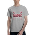 thumbnail image 1 of Crazy Darts Lady Men's Basic Short Sleeve T-Shirt Gray Large, 1 of 5