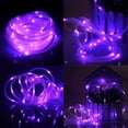 thumbnail image 3 of FYBTO Solar String Lights Outdoor, 2 Pack 100 LED Solar Rope Lights Copper Wire Fairy Lights Waterproof Waterproof Tube Light Decoration for Garden Fence Yard Summer Party (Purple)-0621, 3 of 5