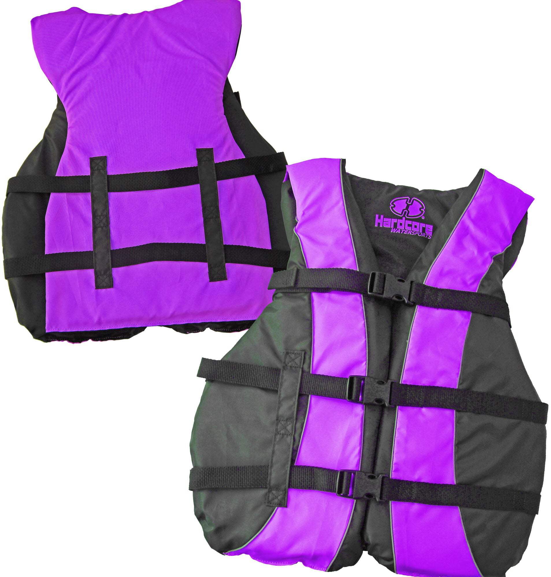 Hardcore Water Sports Hardcore Life Jacket 3 Pack Paddle Vest for Adults; Coast Guard Approved Type III PFD Life Vest Flotation Device; Jet ski, Wakeboard, Hardshell Kayak Life Jacket; Ideal Extra Pon
