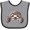 Heather and Black, variant on Inktastic Kiniart Sloth Boys or Girls Baby Bib