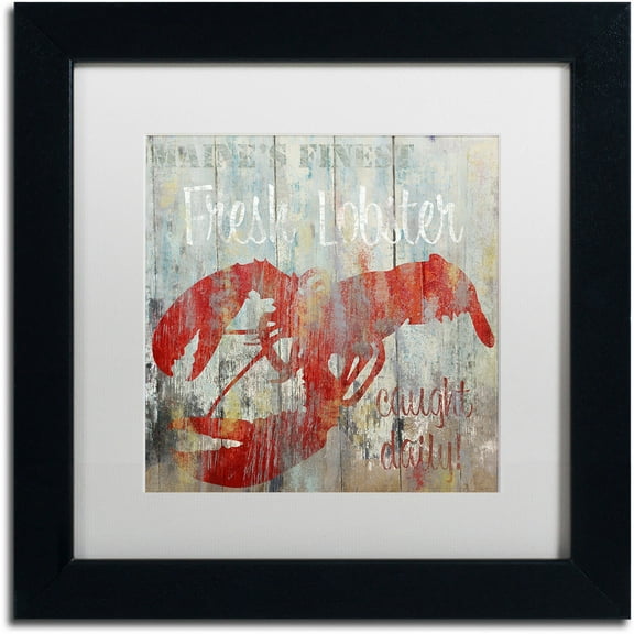 Trademark Fine Art "Restaurant Seafood III" Canvas Art by Color Bakery White Matte, Black Frame