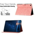 thumbnail image 4 of for Lenovo Tab M10 Plus 3rd Gen 10.6" 2022 Case PU Leather Folio Tablet Cover, Smart Auto Wake/Sleep Flip Stand Case Embossed Pattern Magnetic Clasp Shockproof Protective Case, Pink, 4 of 9