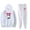 White, variant on Quackity 25 Birthday Men/Women Fall Suit Hoodies Sportswear Hooded Ankle Banded Pant Two Piece Set