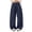 Navy, variant on felwors Women's Y2k Baggy Sweatpants Wide Leg Graphic Grunge Goth 2000s Emo Pants Streetwear with Pockets Black L