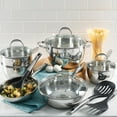 thumbnail image 1 of "Oster Ridgewell 13-Piece Stainless Steel Belly Shape Cookware Set<br>", 1 of 4