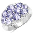 thumbnail image 1 of 2.66 Carat Genuine Tanzanite .925 Sterling Silver Ring QJ Model, 1 of 3