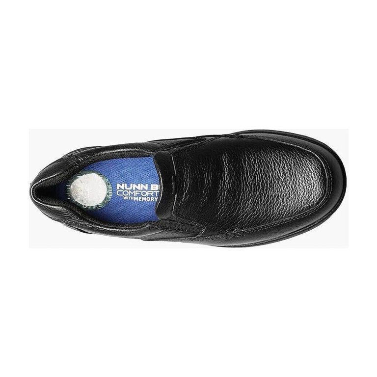 Nunn Bush Cam Slip-On Mens 14 M Black Tumbled Leather Comfort Gel 84696-007 Nunn Bush Men main image 2