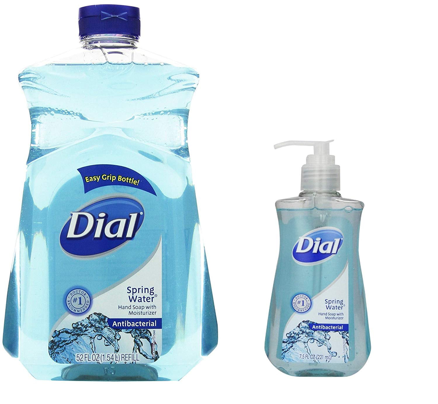 Dial Antibacterial Hand Soap 52 Oz Refill 7.5 Oz Pump Spring Water