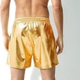 thumbnail image 4 of MYG Mens Wet Look Trunks Sports Bodybuilding Shorts Beach Fitness GYM Short Pants, 4 of 9