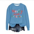 thumbnail image 2 of EGNMCR Chandail en Molleton de Noël Col Rond Imprimé Ample Manches Longues Sans Capuche, 2 of 4