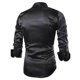 thumbnail image 2 of 26-27 Men Buttons Satin Luxury Dress Shirt Slim Fit Party Long Sleeve Shiny Formal Shirts yyds, 2 of 3