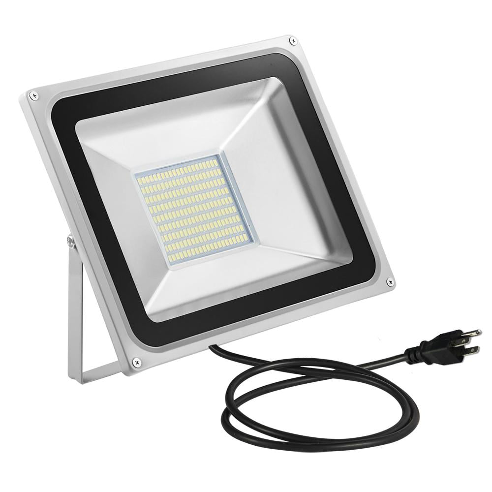 10W-100W LED Flood Light PIR Motion Sensor w/US PLug Outdoor Lamp Spotlight 