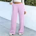 thumbnail image 3 of Ixbnca Women's Sports Pants Loose Pleated High Waist Pockets Yoga Pants Dressy Wide Leg Casual Business Trousers, 3 of 7