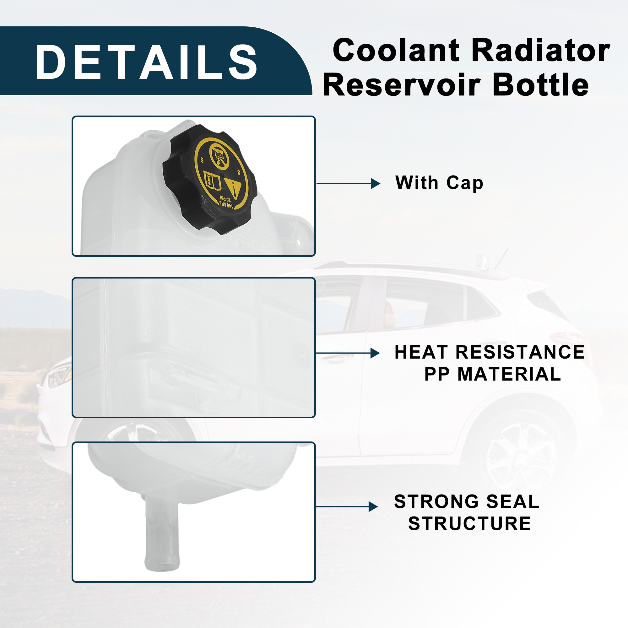 Unique Bargains Coolant Reservoir Water Expansion Tank for Buick Encore No.95201979