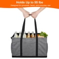 thumbnail image 5 of FOUKUS 55L Reusable Grocery Bags Foldable: Extra Large Grocery Tote Bag With Reinforced Bottom, Multi Pocket Grocery Bag Organizer, Collapsible Utility Tote For Car Travel, 5 of 6