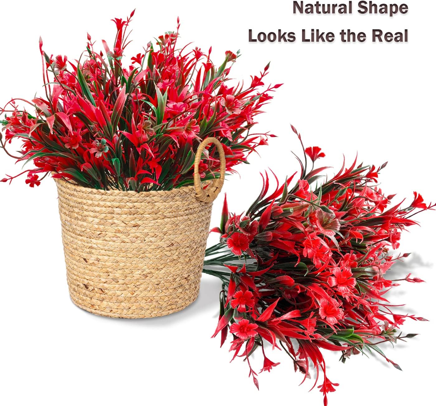 Artificial Flowers for Outdoors,16 Bundles Outdoor Fake Flowers UV Resistant Faux Silk Flowers for Outside Planters, Window Box Pot(Mix Color)