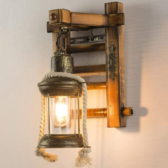Retro Industrial Style Creativity Wall Lamp Wrought Iron Lamp Body Anti-Rust Wall Light High Light Transmittance Illumination Lamps Hotel Restaurant Cafe Corridor Lights