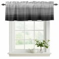 thumbnail image 2 of Black Grey Ombre Valances for Windows, Decorative Rod Pocket Window Valance Curtains, Modern Abstract Art Texture Short Curtain Drapes for Kitchen/Bathroom/Living Room, 2 Panels, 60" W x 18" L, 2 of 8