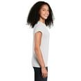 thumbnail image 3 of Gildan Softstyle Women’s T-Shirt, Short Sleeve Crew Neck Semi Fitted Cotton Tee, White, XL, 3 of 5
