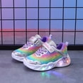 thumbnail image 2 of WXFAZCVU Toddler Girls Sneakers Kids LED Light Up Running Sports Shoes Cute Athletic Shoes Size 7, 2 of 4