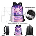 thumbnail image 6 of HUIACONG Rainbow Cat School Backpack for Girls Boys Large Capacity Lightweight Water Resistant Heavy Duty Padded Straps for Students Ages 6-18 Elementary Middle High School Back to School Use, 6 of 6