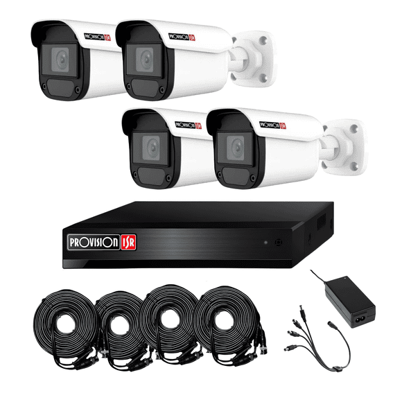 Kit Cámaras de seguridad CCTV Provision 1080p Full HD 4 cámaras y accesorios Provision-ISR PAK4LIGHTCC2MP