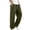 Army Green, variant on WIZUTIZ Men's Relaxed Fit Cargo Pants Contrast Stitching Elastic Waist Polyester Outdoor Casual Trousers
