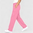 thumbnail image 6 of Tdoqot Girls Fleece Sweatpants with Pockets- Baggy Elastic Waist Casual High Rise Wide Leg Joggers Pink Size 6-14, 6 of 8