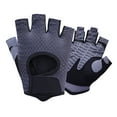 thumbnail image 2 of Ovzne Gray Breathable Half Finger Workout Gloves Size S (13.5X8X1Cm) - Gym Training, Yoga, Cycling Weight Lifting Gloves For Men/Women - Non-Slip, Callus Prevention, 2 of 7