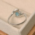 thumbnail image 4 of Swiss blue topaz ring, oval gemstone ring, blue gemstone ring, blue topaz ring, 4 of 4