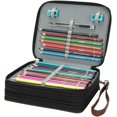 thumbnail image 4 of GHSDFBB Deluxe PU Leather Pencil Case with Zipper Closure, Brown, 127 Count, 4 of 6