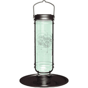 More Birds Songbird Feeder, Vintage Glass Bottle Style, 1.5 Bird Seed Capacity