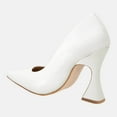 thumbnail image 5 of Women's Pointed Toe High Heel Pumps Closed Toe Flared Heel Slip-On Party Wedding Office Dress Shoes, 5 of 5