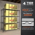 thumbnail image 6 of 4-tier Commercial Grade Heavy Duty Adjustable Height Wire Shelving W/wheels & Leveling Feet  Storage Metal Steel Shelf Garage Utility Rack Unit 60" W, 6 of 9