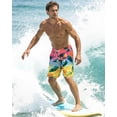 thumbnail image 6 of Justay Story Mens Swim Trunks 9" with 2 in 1 Compression Breathable Liner Zipper Pockets Quick Dry Swim Bathing Suit Summer Beach Hawaiian Shorts, Size S-2XL, 6 of 8