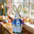 thumbnail image 4 of Wozhuo Miniature Handmade Grass Rabbit 23cm Handcrafted Natural Decor, 4 of 6