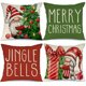 thumbnail image 1 of 4 Uds. Fundas Almohada Navideñas Estampadas Lino Decorativas 45x45cm, 1 of 9