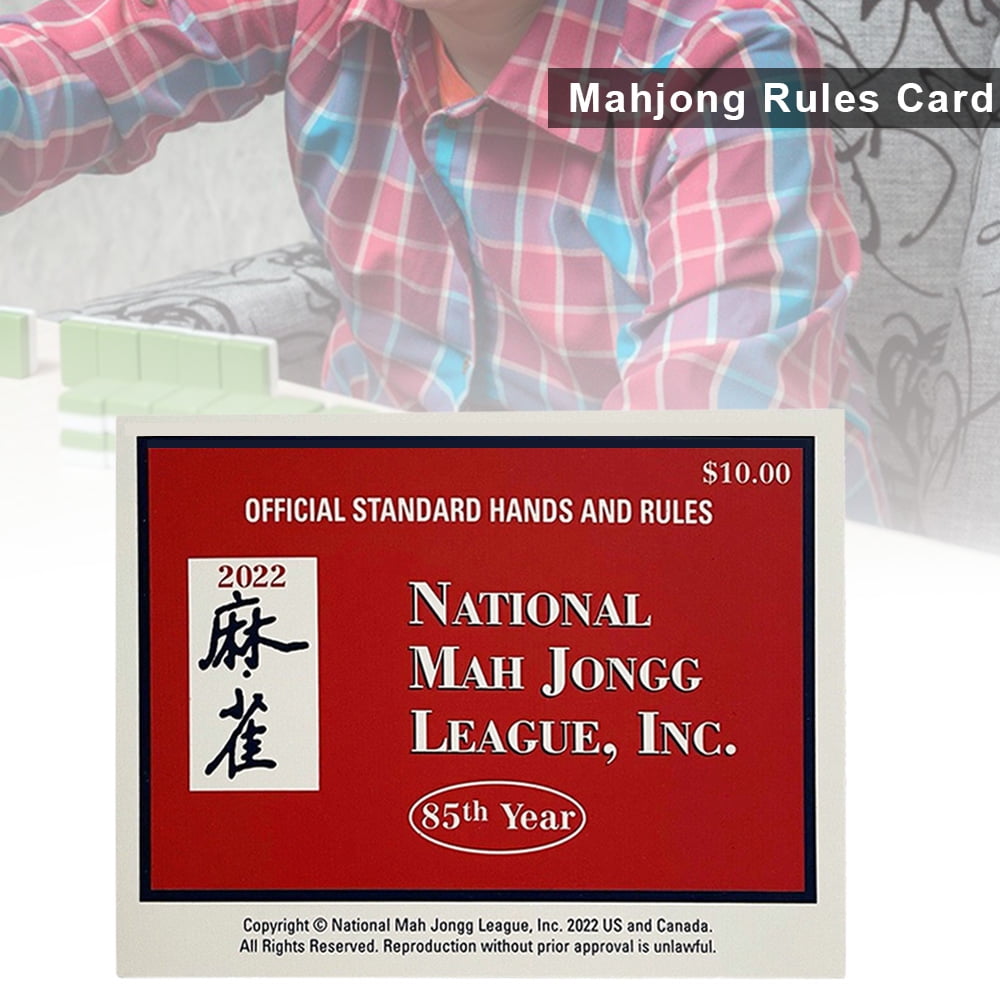Buy National Mah Jongg League 2022 Large Size Card Mah Jongg Card