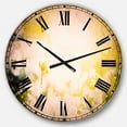 thumbnail image 1 of DesignArt Beautiful White Flowers At Sunrise Large Wall Clock, 1 of 2